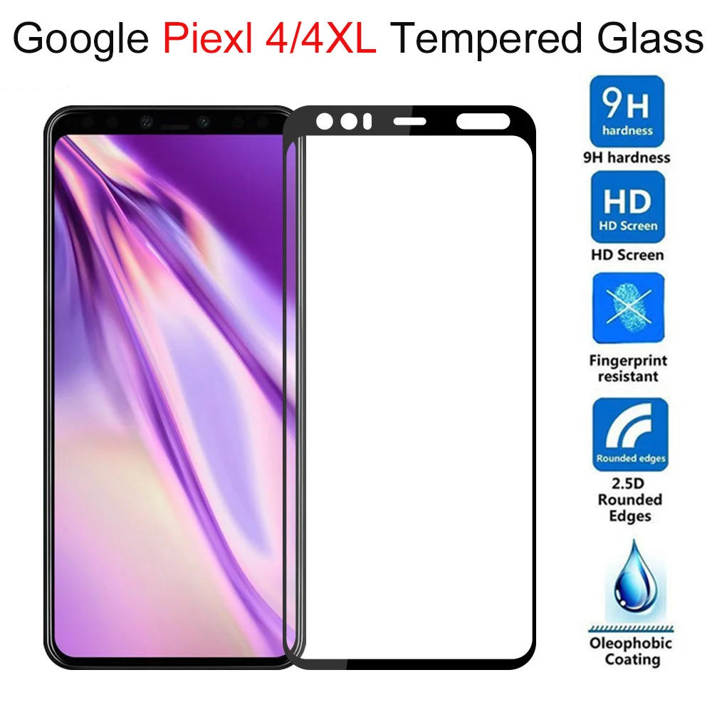 5D Full Cover Tempered Glass For Google Pixel 4 4XL Front Glass Screen Protector For Google Pixel4 4 XL HD Protective Glass Film