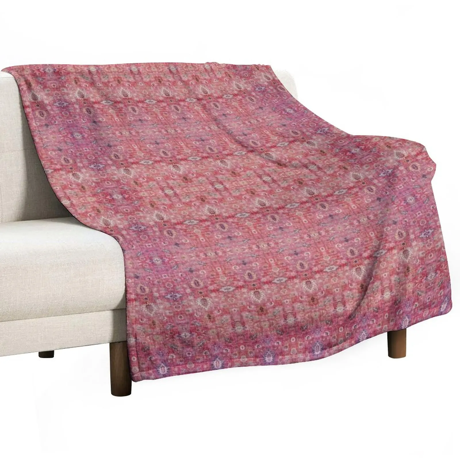 

Antique Traditional Pink Oriental Moroccan Style Throw Blanket Weighted Blanket Plaid Cute Blanket