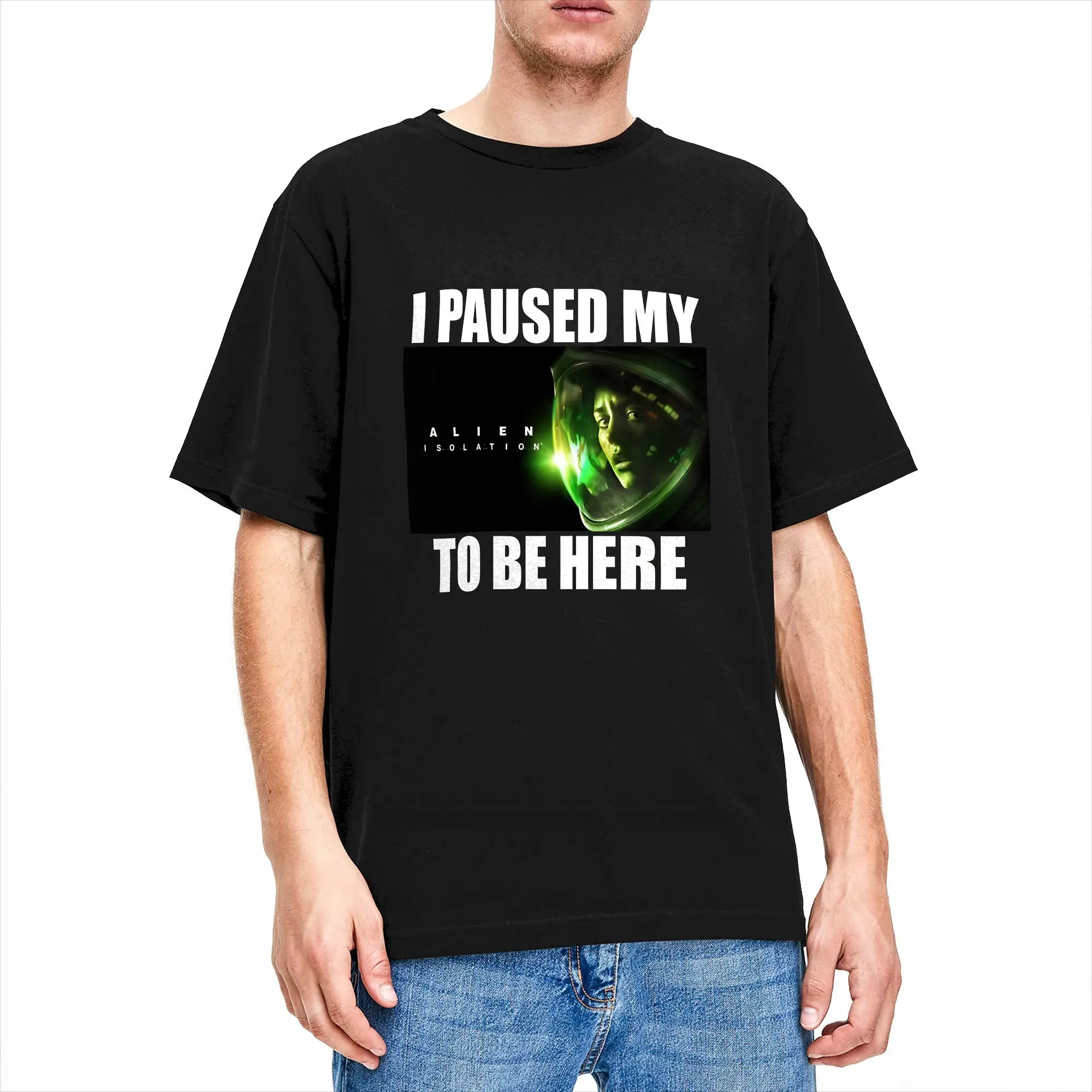 Horror Isolation Game Alien T Shirt Summer  Hippie T-Shirts Couple Cotton O Neck Oversized Tees Short Sleeve Awesome Tops