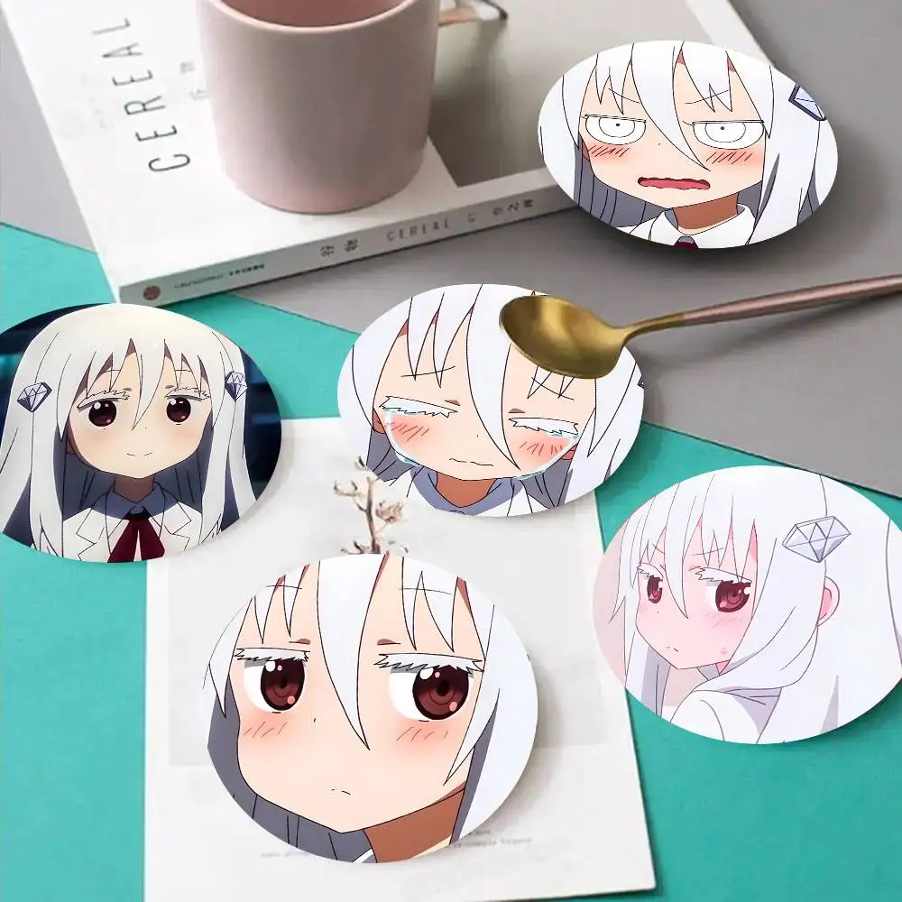 1pc Hikari Kongou Anime Characters Wooden Coaster Colour Printing Cup Mat Home Desk Decoration Gifts