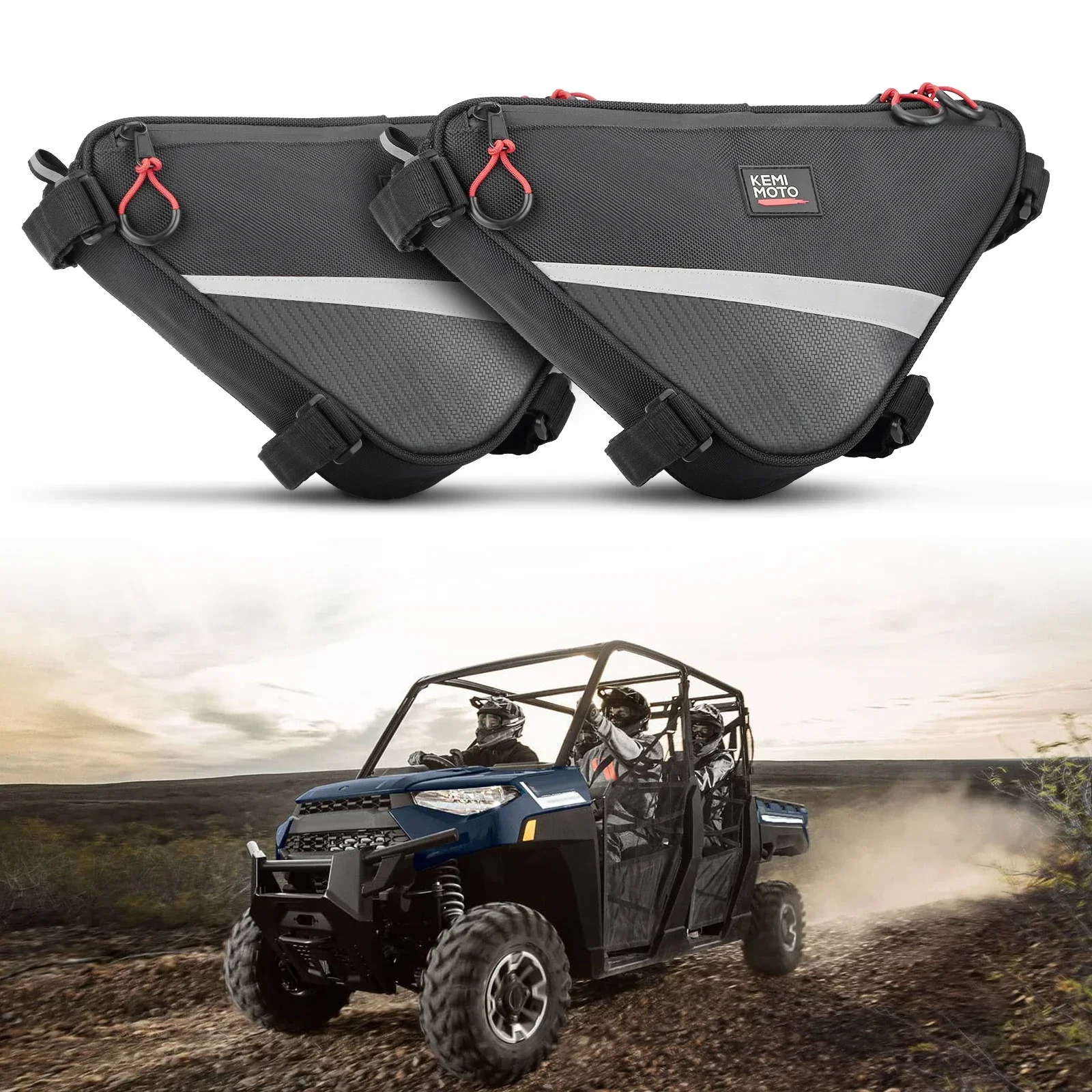 UTV Roll Bar Corner Storage Bag For Can-Am Maverick X3 Compatible with Polaris Ranger RZR for Road Mountain Bikes Bicycle