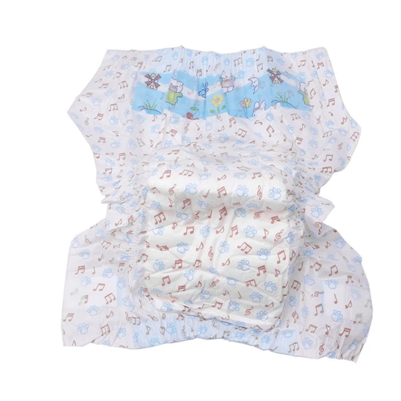 10Pcs/Pack Dog Diaper Leakproof Nappies Super Absorption Sanitary Pants Anti-harassment Physiological Pants Pet Supplies