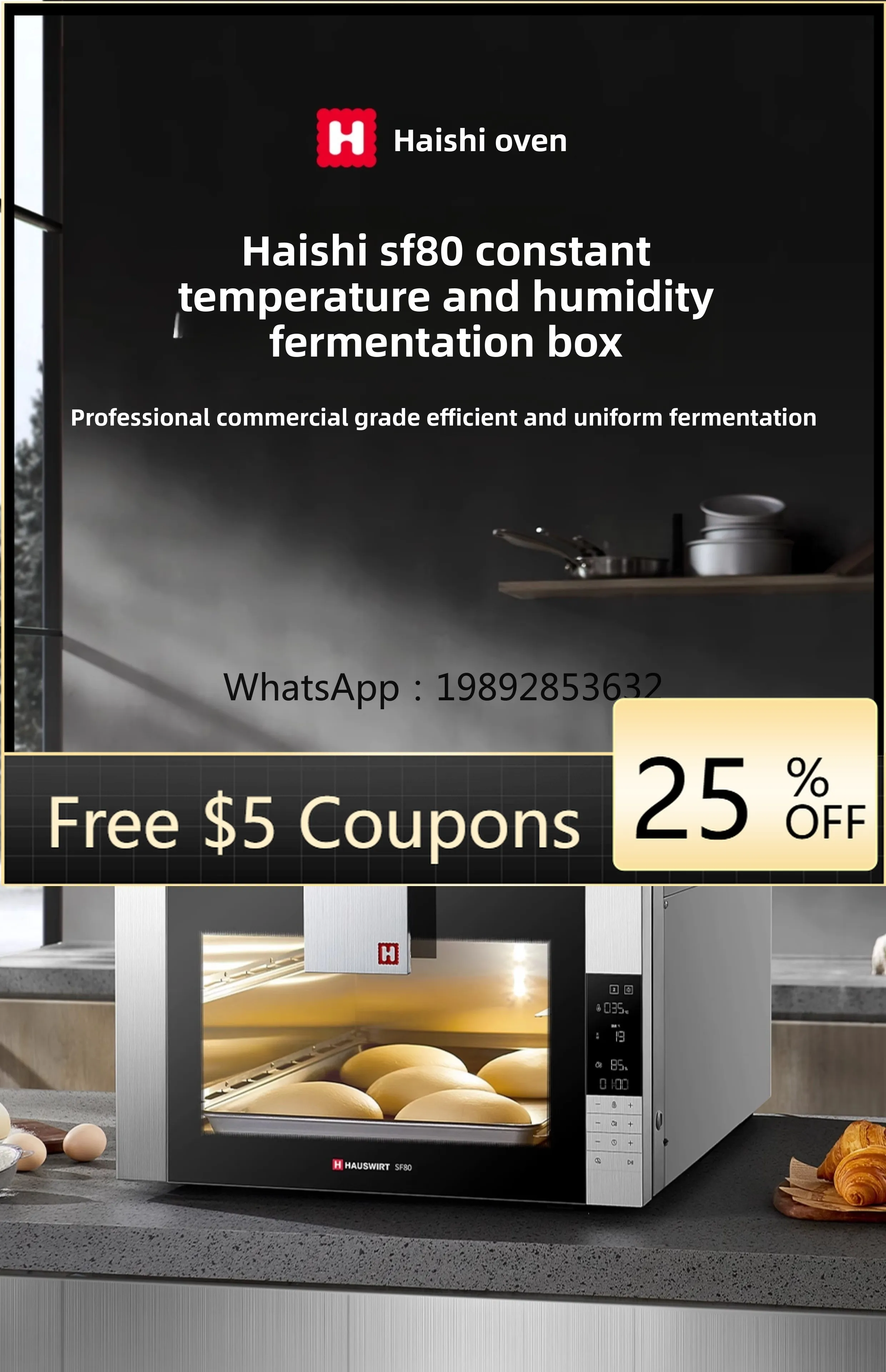 ZZ Caixa de fermentação comercial Grande capacidade Caixa de impermeabilização de pão pão cozido no vapor Temperatura constante Umidade constante