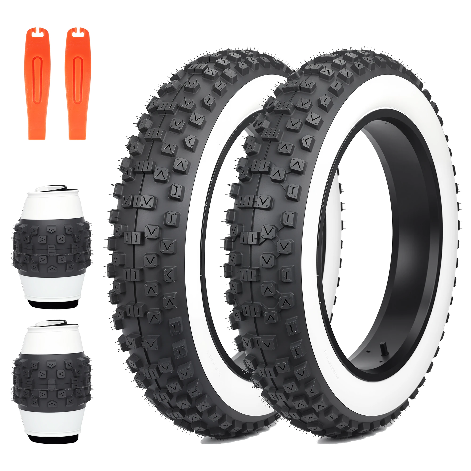 

ZUKKA 2 Pack 20x4.0 inch Fat Bike Tire for Electric Bike Fat Bicycle Tire 4.0 inch Mountain Bike Tire