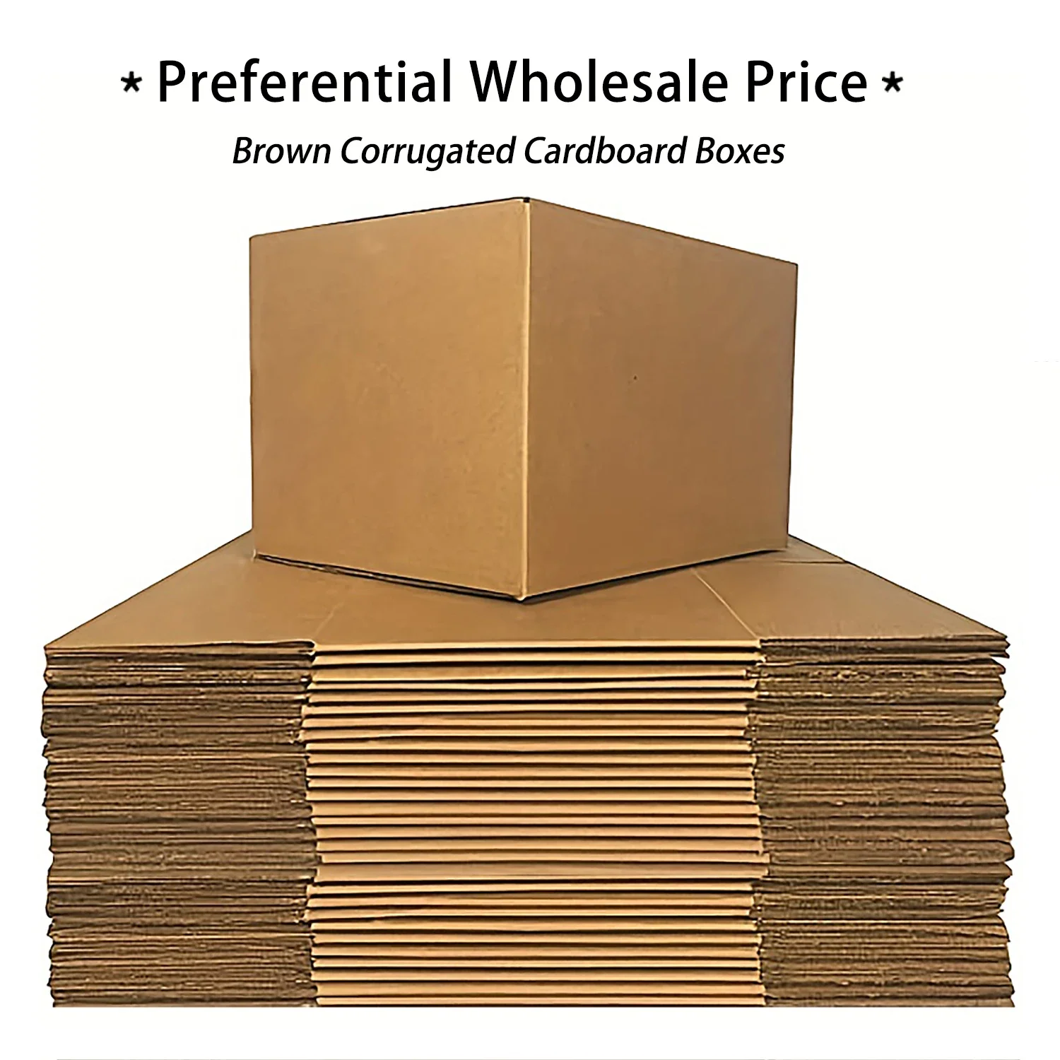 High Quality Brown Corrugated Cardboard Mailer Box With Lids, Mailing Shipping Boxes, 9.1x5.1x6.3in, Single Wall, 32Lb/sq inch