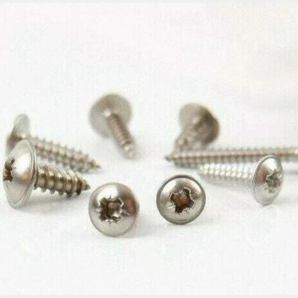 325 قطعة صندوق مستدير الرأس مسامير التنصت الذاتي 304 الفولاذ المقاوم للصدأ الصليب مسامير التنصت الذاتي مع منصات M3.5 M4 M5 المسمار مجموعات