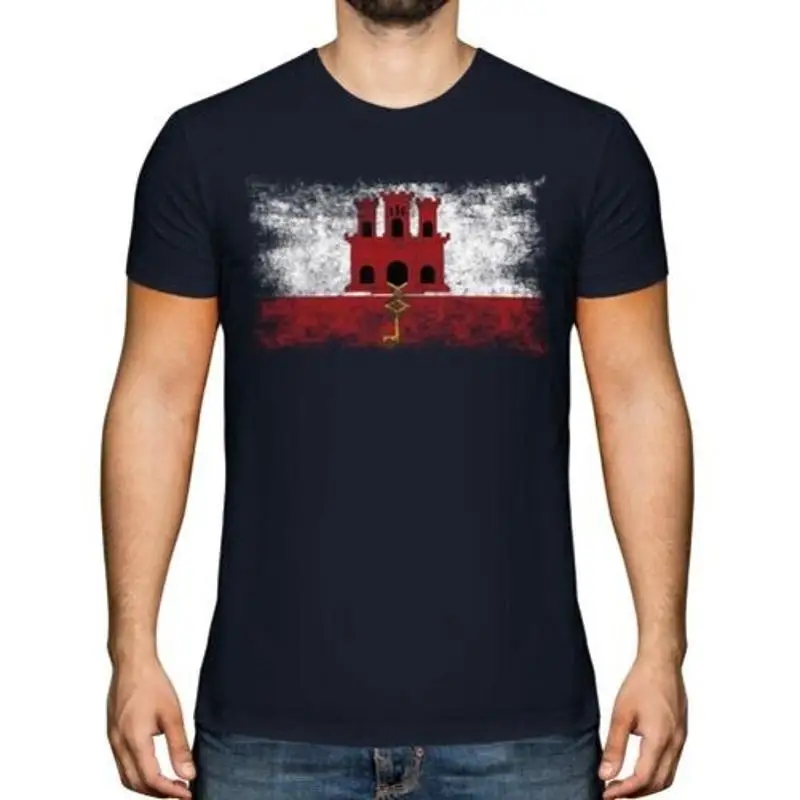 

Gibraltar Distressed Flagge Herren Top Fußball Geschenk Kleidung Jersey