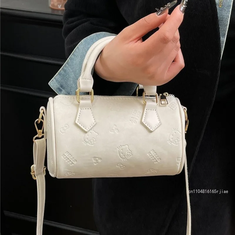 

Новая женская сумка Hello Kitty, милая сумка через плечо с мультяшным принтом, модная текстурированная изысканная мини-сумка для телефона