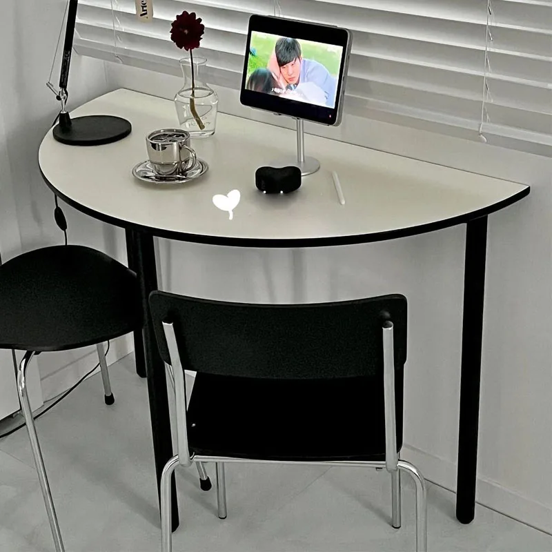 Creative table Oval semicircular household computer table Premium desk