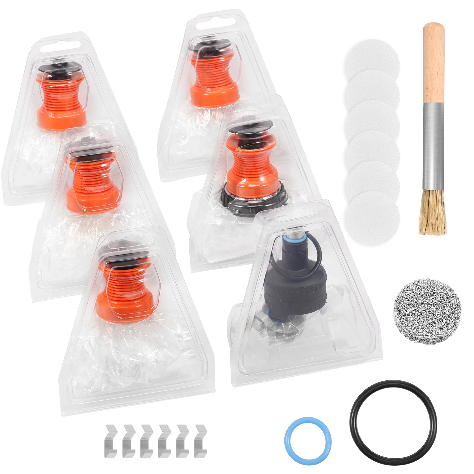 

6Pcs Balloon Replacement Set Plastic Easy Valve Hybrid Heating Air Bag Filling Chamber Tube KitWear Rsistant Balloon Bags