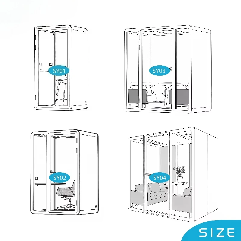 Upgraded New Design Silent Office Booth Multifunctional Sound Insulation Noise Reduction Room For Indoor Office Meeting Area