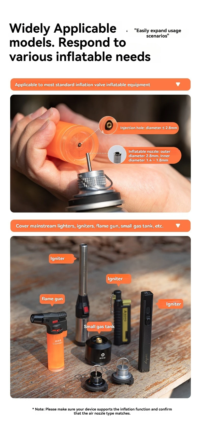 CAMPINGMOON Z39 Standard-Zigarettenanzünderadapter 1 Stück mit federbelastetem Druckventil für schnelles Nachfüllen – günstig und praktisch – Detail 4