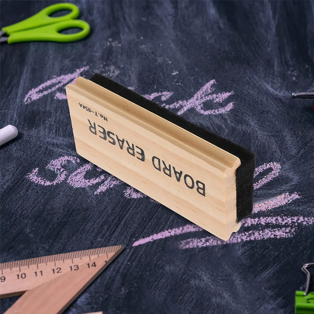 Wooden Dry Erase Eraser Small Portable Blackboard Erasers for Whiteboard Classroom Office Cleaning Tools Eraser