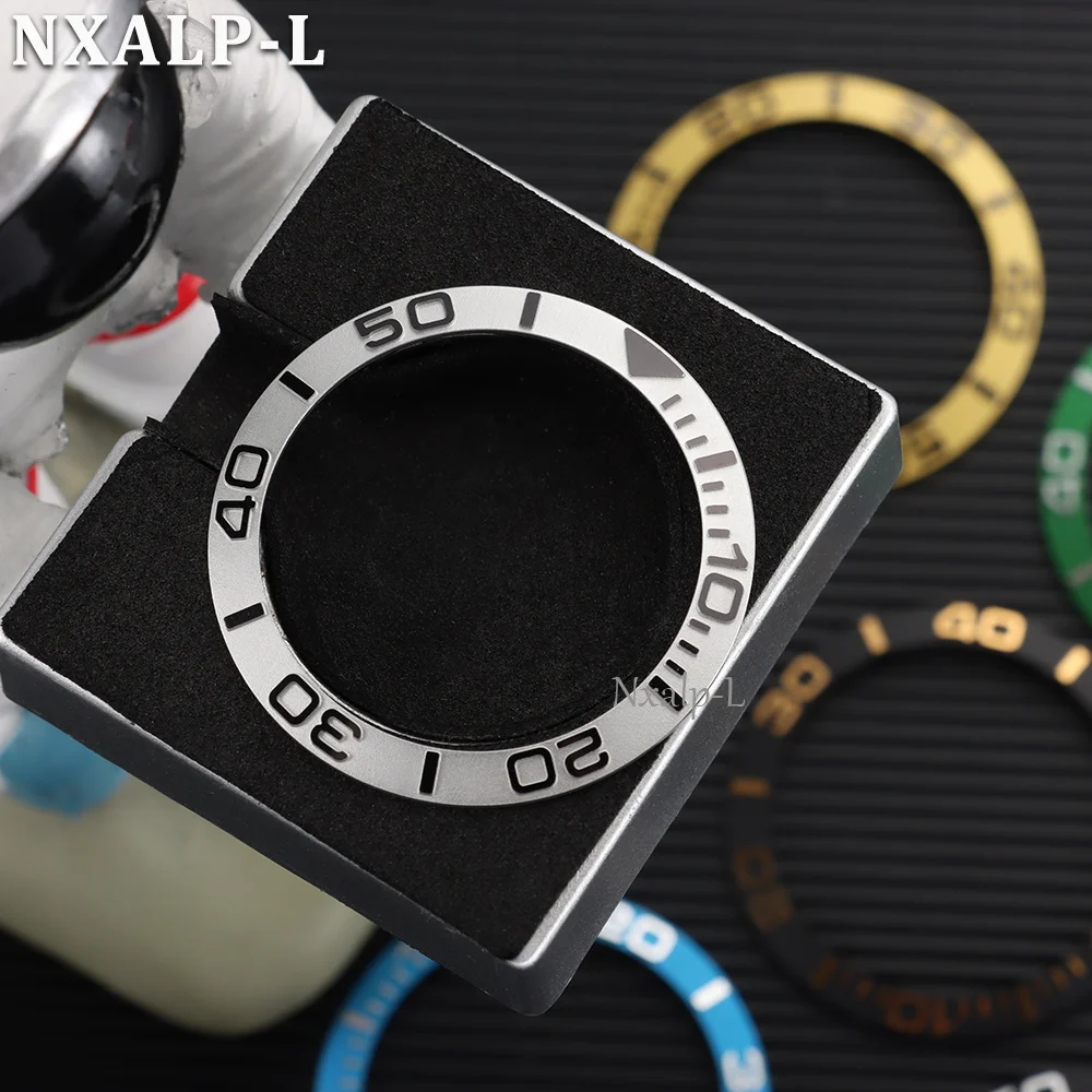 38mm Ceramic Watch Bezel Insert Sloping Watch Bezel Ring for NH35/NH36 for Rolex Water Ghost for Yacht‑Master GMT Fit 40mm Watch