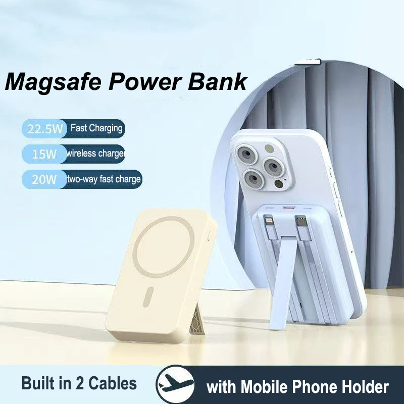 

Mini Power Bank Magnetic Wireless Charger Magsafe Powerbank for iPhone 16 15 14 13 12 Portable Induction Charger Spare Battery