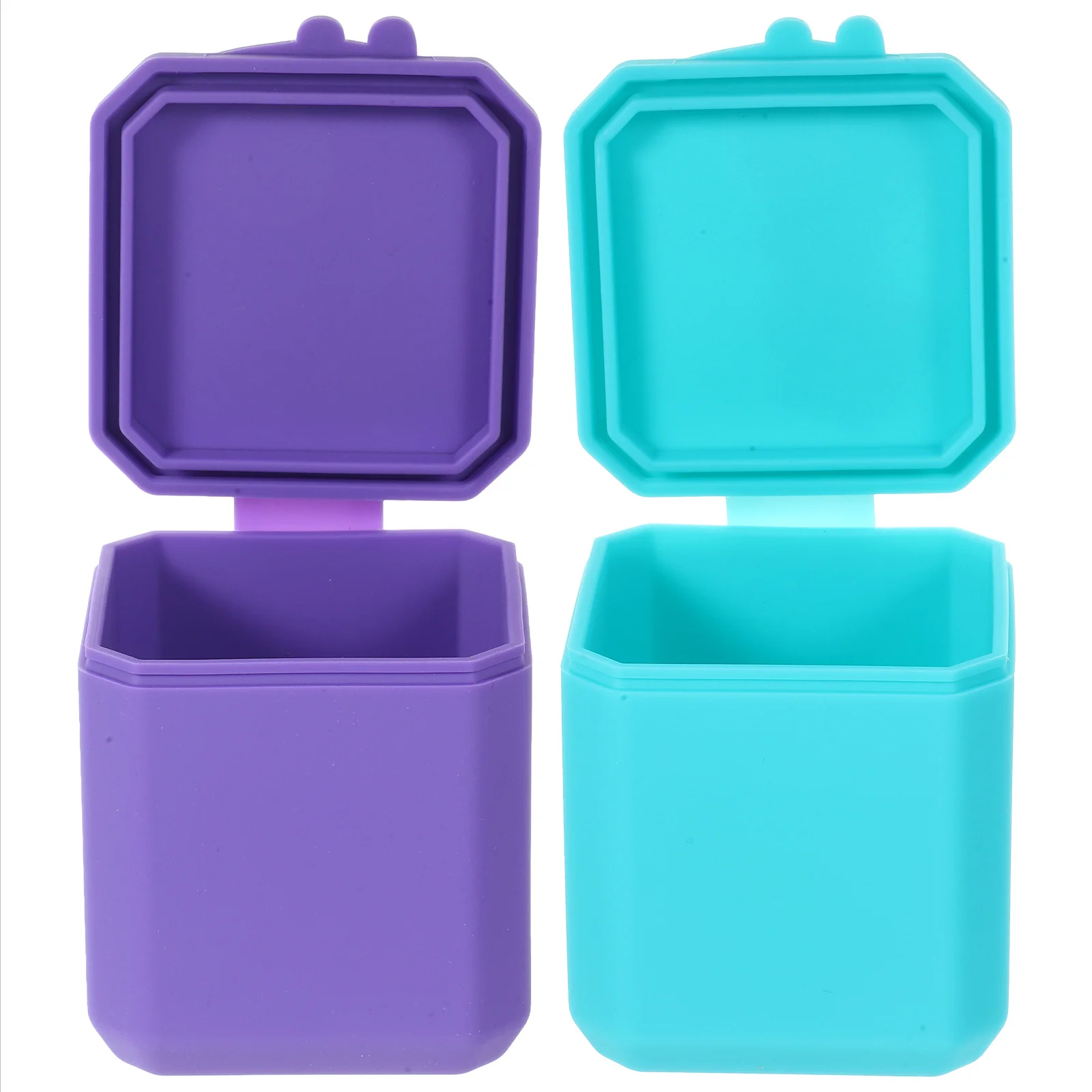 

2Pcs Silicone Dressing Cups Salad Condiment Containers Leakproof Reusable Sauce Holders for Kitchen Camping Outdoor