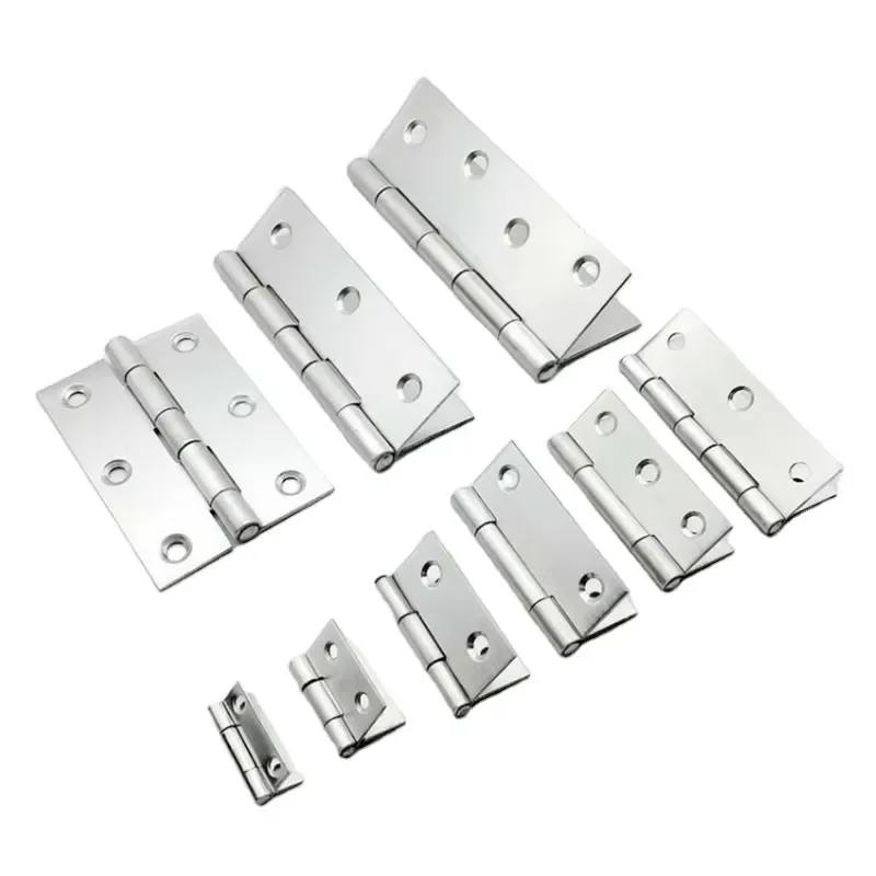 Stainless Steel Folding Door Hinge for Wooden Furniture 1 2 3 4 5 Inch Heavy Duty Concealed Hinges Home Hardware Accessories