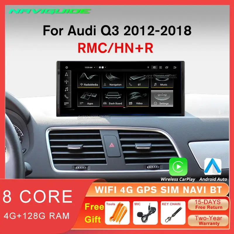 

NAVIGUIDE 10.25'' Car Multimedia Player For Audi Q3 2012-2018 1920*720P Touch Display Screen Carplay Car Radio GPS Navi BT