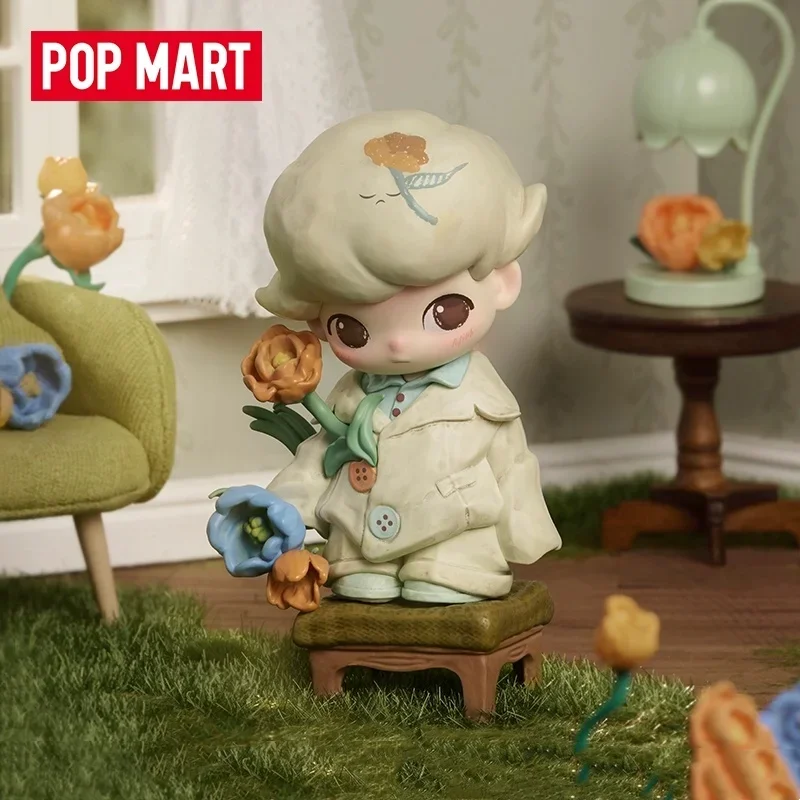 POPMART DIMOO – boîte aveugle série The Missing Day, sac de devinettes, décoration de bureau, modèle mignon, cadeau, jouets pour filles, Anime