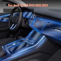 TPU Protective Film For Audi Q7 Q8 2019-2022 2023 Car Interior Center Console Transparent Anti-scratch Repair Accessories Refit