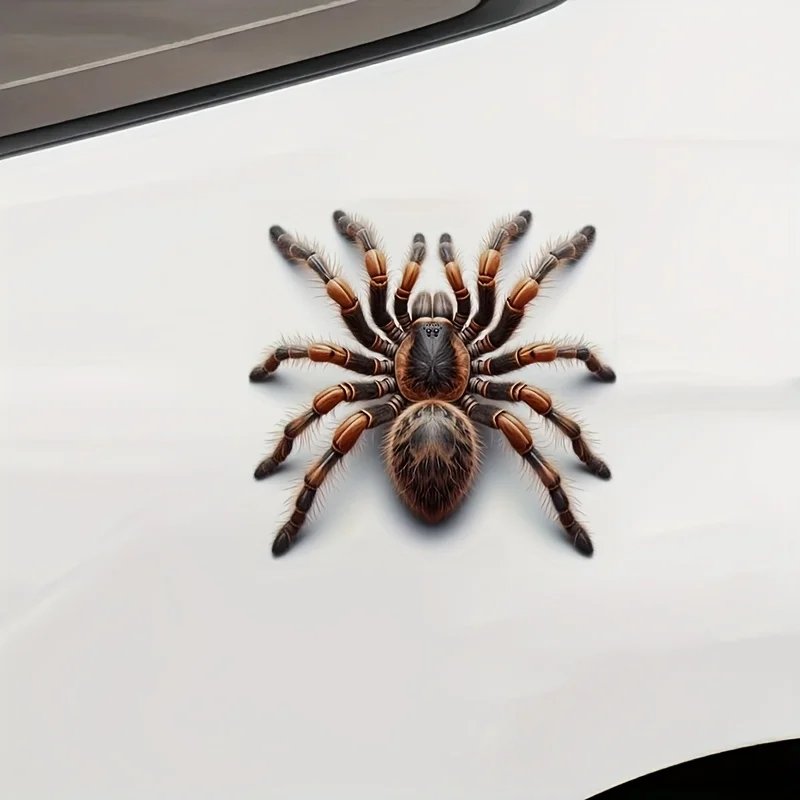 

1 шт., наклейка на автомобиль с имитацией паука, водонепроницаемая для мотоцикла, топливный бак, передний обтекатель, окно автомобиля, бампер, багажник, виниловая наклейка на Хэллоуин