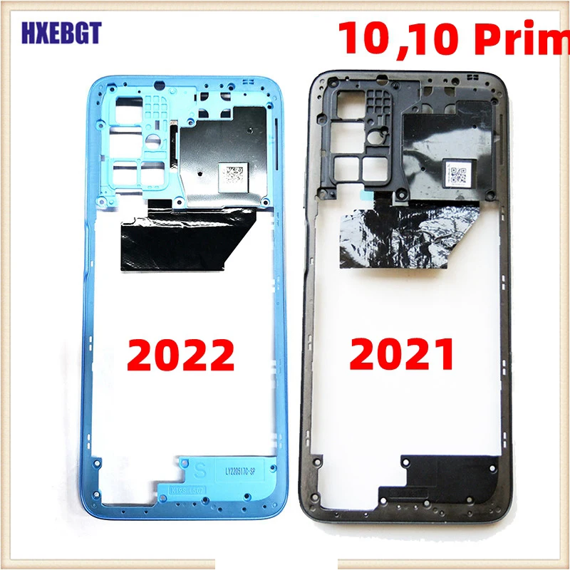 Middle Frame For Xiaomi Redmi 10 With Volume Button Front Housing Middle Bezel Chassis Shell Red mi 10 2022 Parts