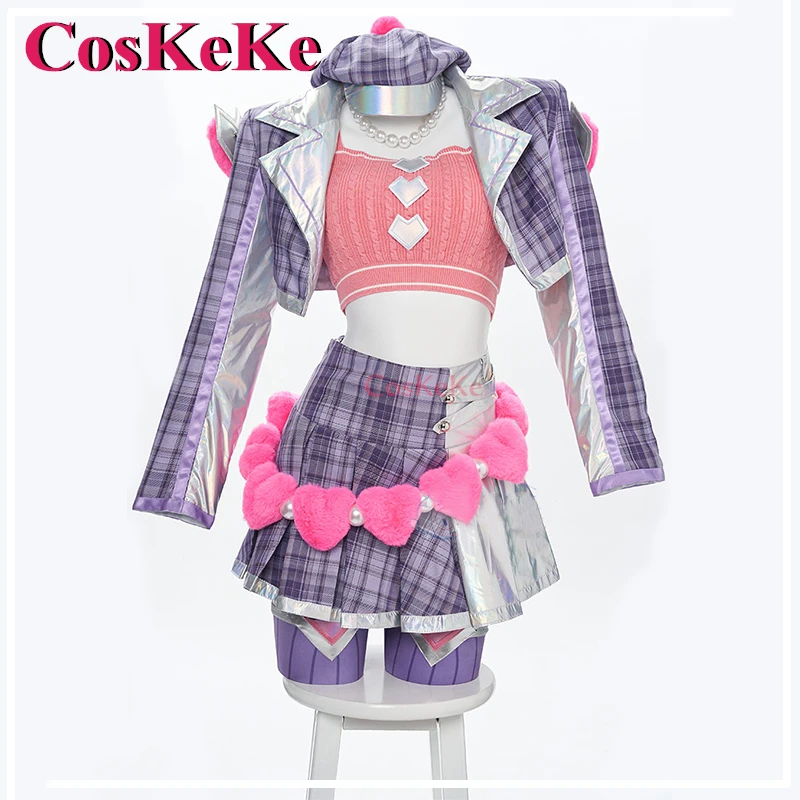 CosKeKe Caitlyn Kirraman Cosplay Anime Game LOL Costume The Sheriff Of Piltover Valentine's Day Uniform Party Role Play Clothing