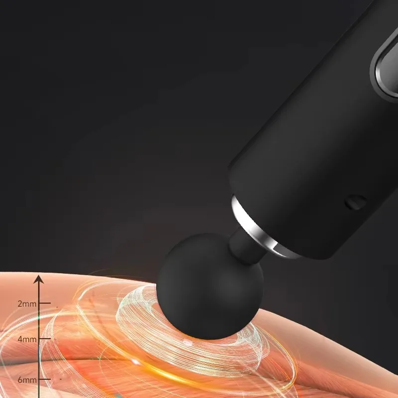 مسدس تدليك ممتاز للاهتزاز والإيقاع لتخفيف الأنسجة العميقة وتجديد شباب الجسم/الرأس مع وظيفة الحرارة #5