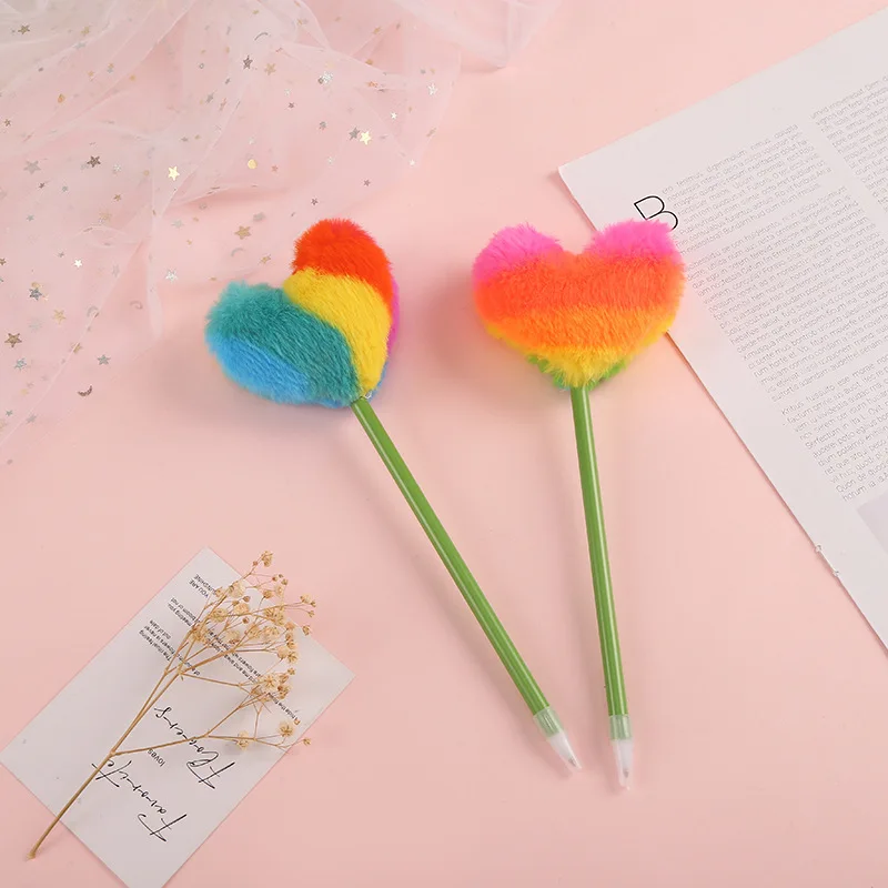 Kawaii School Supplies Office Stationery Ballpoint Pen Creative Cute Love Plush Sweet Candy Styling Funny Lovely Pens