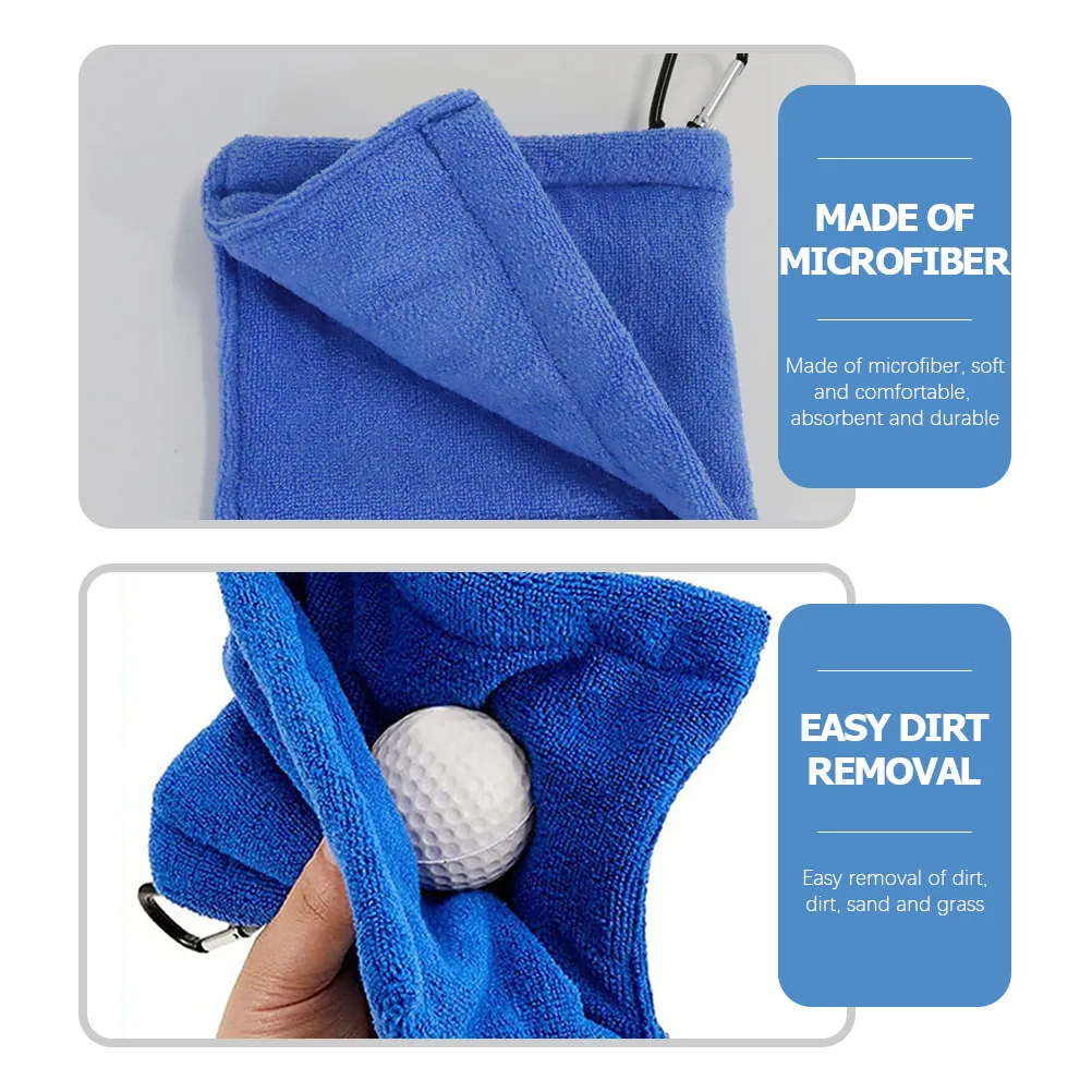 Premium Golf Ball Cleaner Towel Lightweight Compact Design Breathable Fabric Effective Dirt Removal Reusable Washable Golf