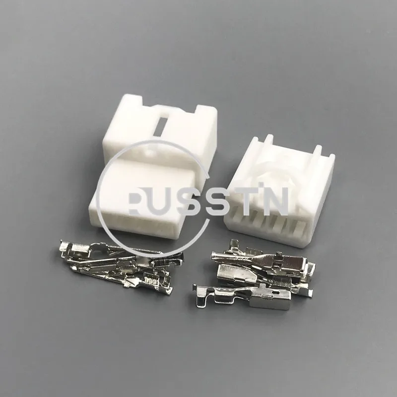 1 Set 4 Hole 2.8 Series Automotive Woofer Horn Plastic Housing Unsealed Wire Socket AC Assembly For Ford Mondeo Mazda 7183-4347