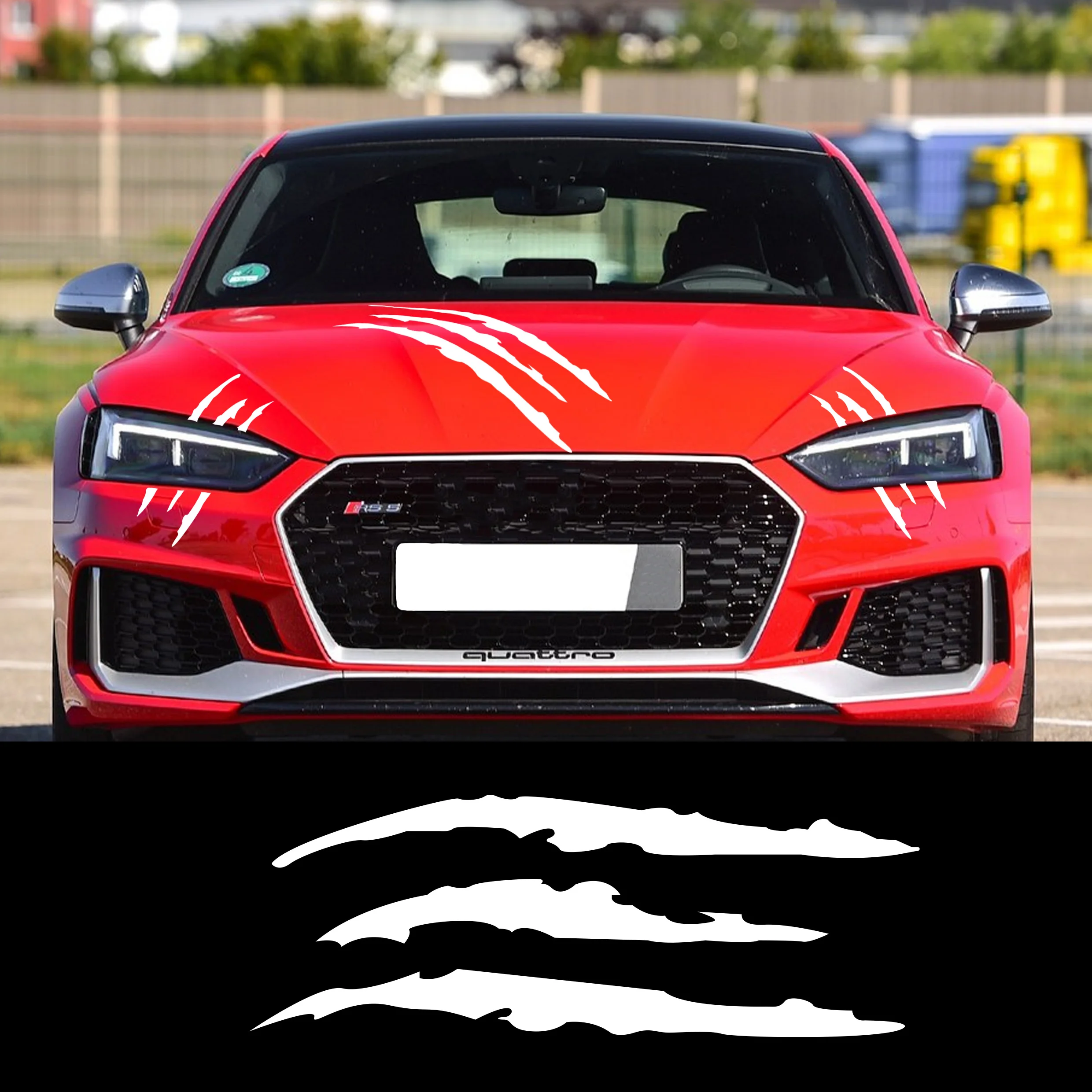 Car Monster Claw Scratch Decal Reflective Sticker For Car Auto Headlight Decoration Vinyl Decal