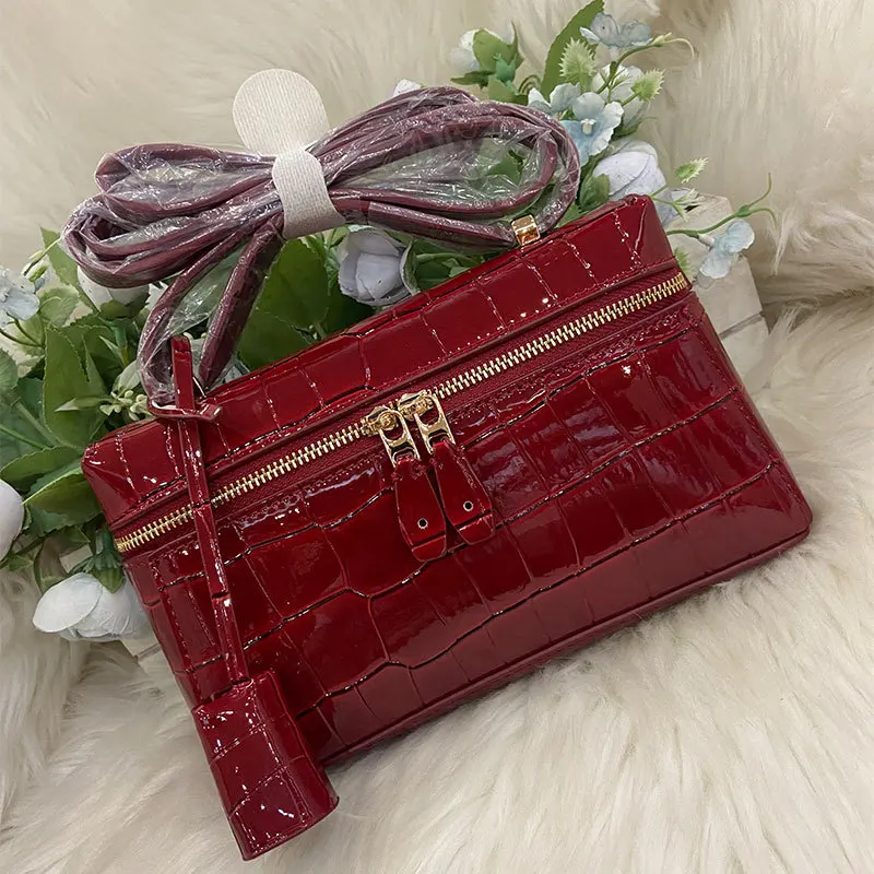 

Новая сумка через плечо с каменным узором для женщин, сумка из натуральной кожи на одно плечо, диагональная сумка, нишевая легкая роскошная однотонная сумка