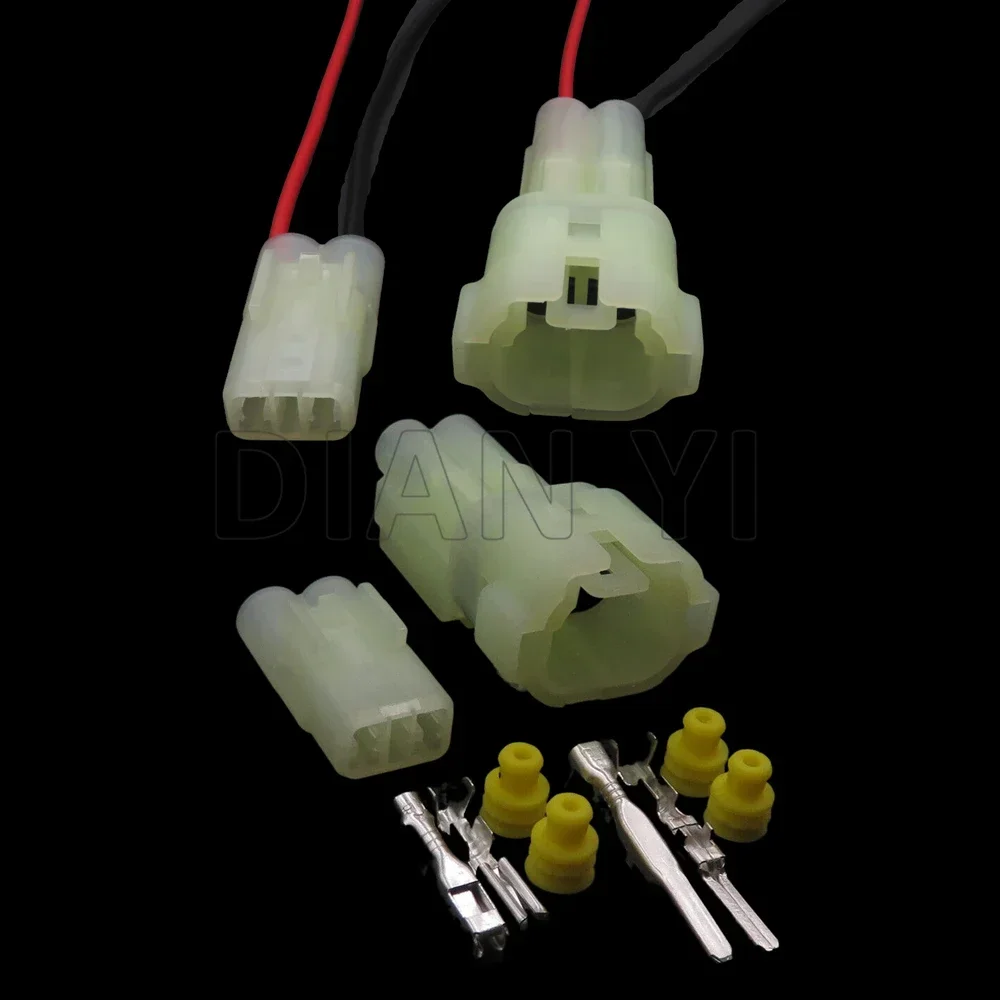 1 Set 2 Way 6187-2801 Automobile Reversing Radar Waterproof Wire Socket 6187-2804 AC Assembly Car Male Plug Female Connector