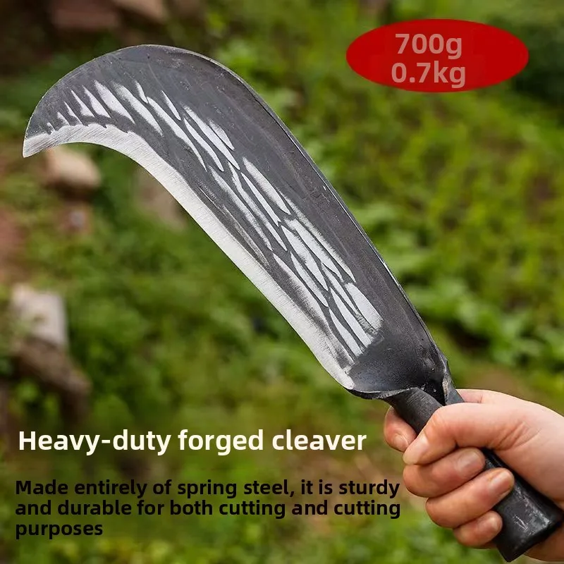 High Manganese Steel Forged Machete Outdoor Farm Splitting Firewood Cutting Trees Clearing Household Use