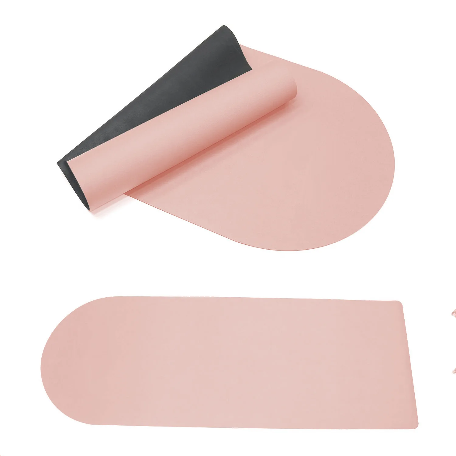 Natural Rubber PU Oval Semi-Circular Professional Fitness Yoga Mat Sweat Absorbing Anti Slip Shock-Absorbing Silent Pad New