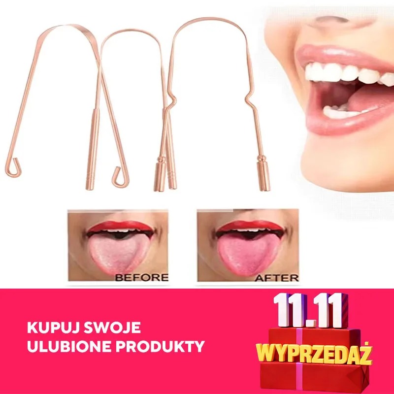 

Dental Pure Copper Tongue Scraper High Quality Oral Hygiene Care Tongue Cleaning Tool Easy to Use Dental Supplies