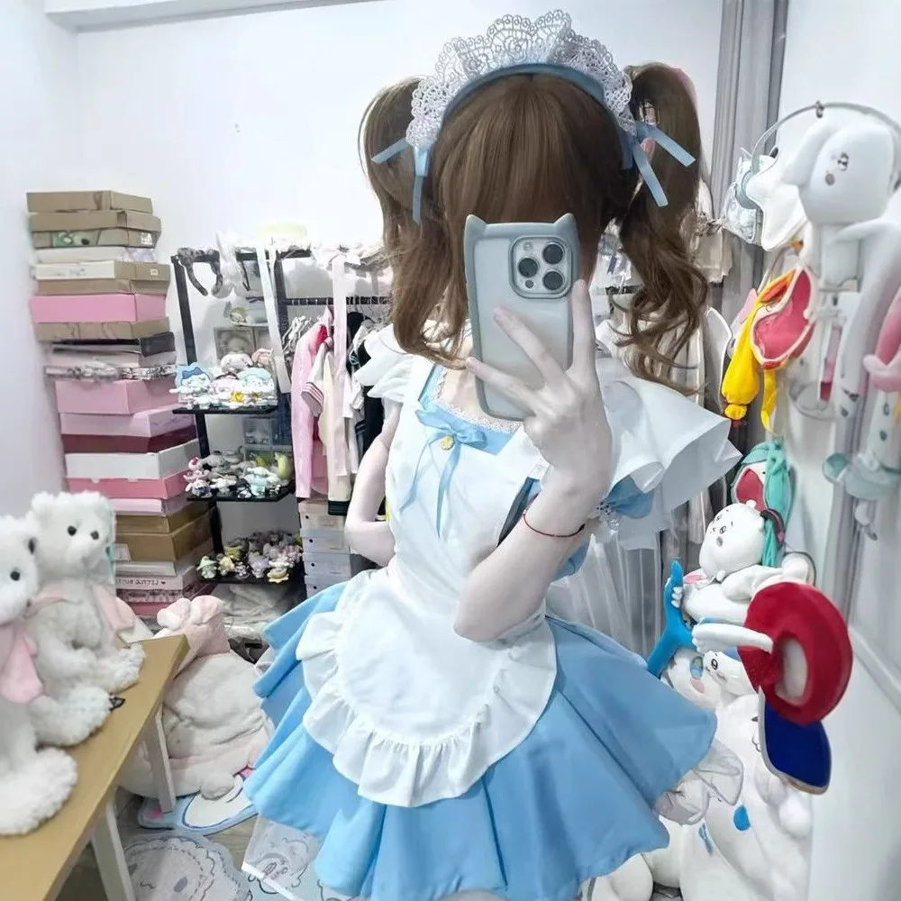 Disfraz de cosplay de sirvienta japonesa sexy con delantal de ángel lindo y puro lujo.