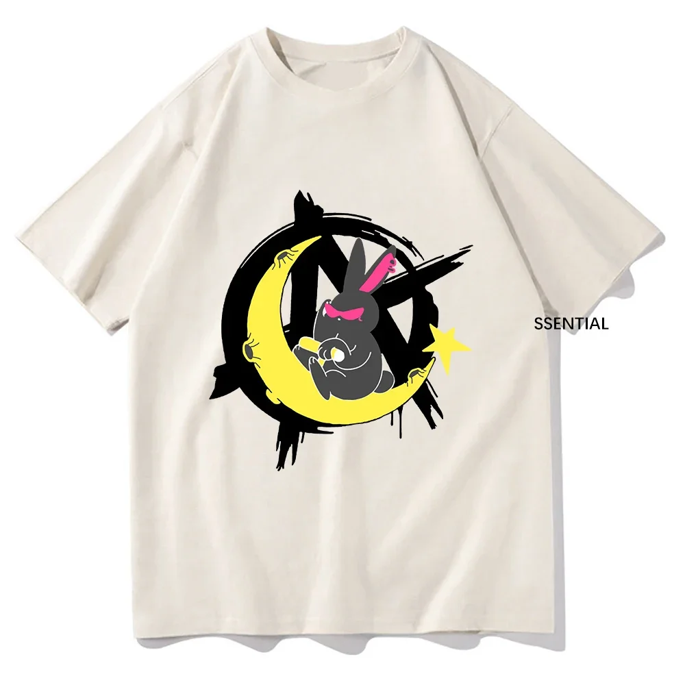 Ateez Crazy Form Rabbit Mito Moon T Shirts Kawaii Men/Women Aesthetic T-Shirt Unisex High Quality Cotton Tees Vintage Clothes