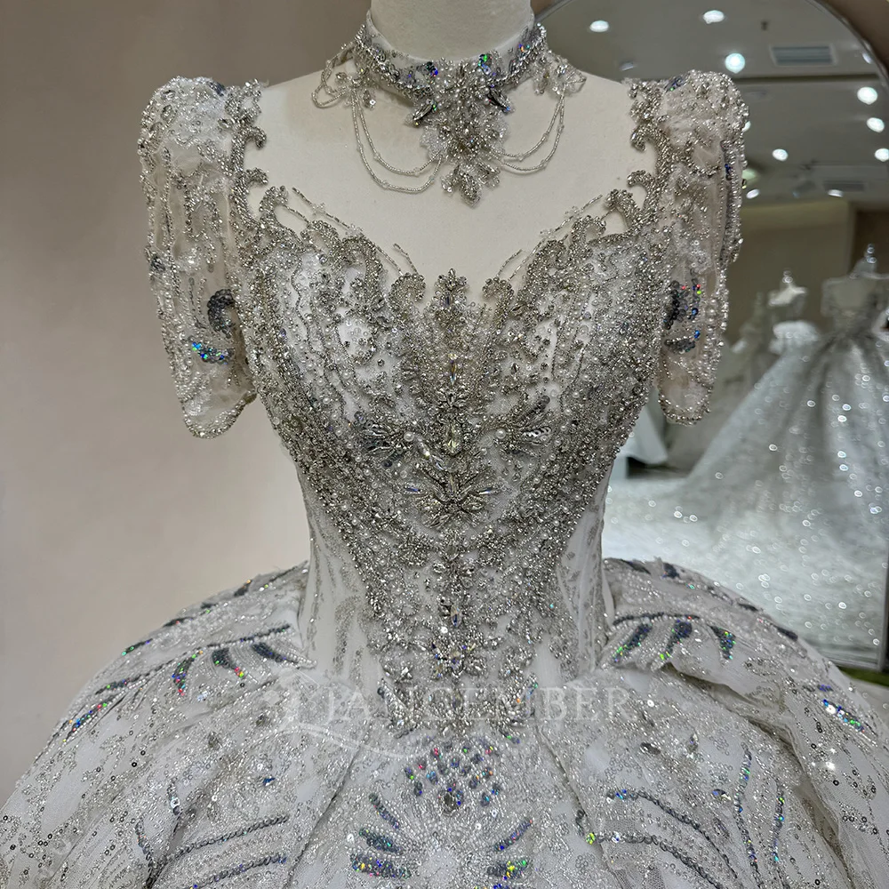 Angepasst Organza Kurzen Ärmeln Prinzessin Hochzeit Kleid Aufkleber Braut Ball Kleid Ballkleid Anpassung vestidos de novia boda