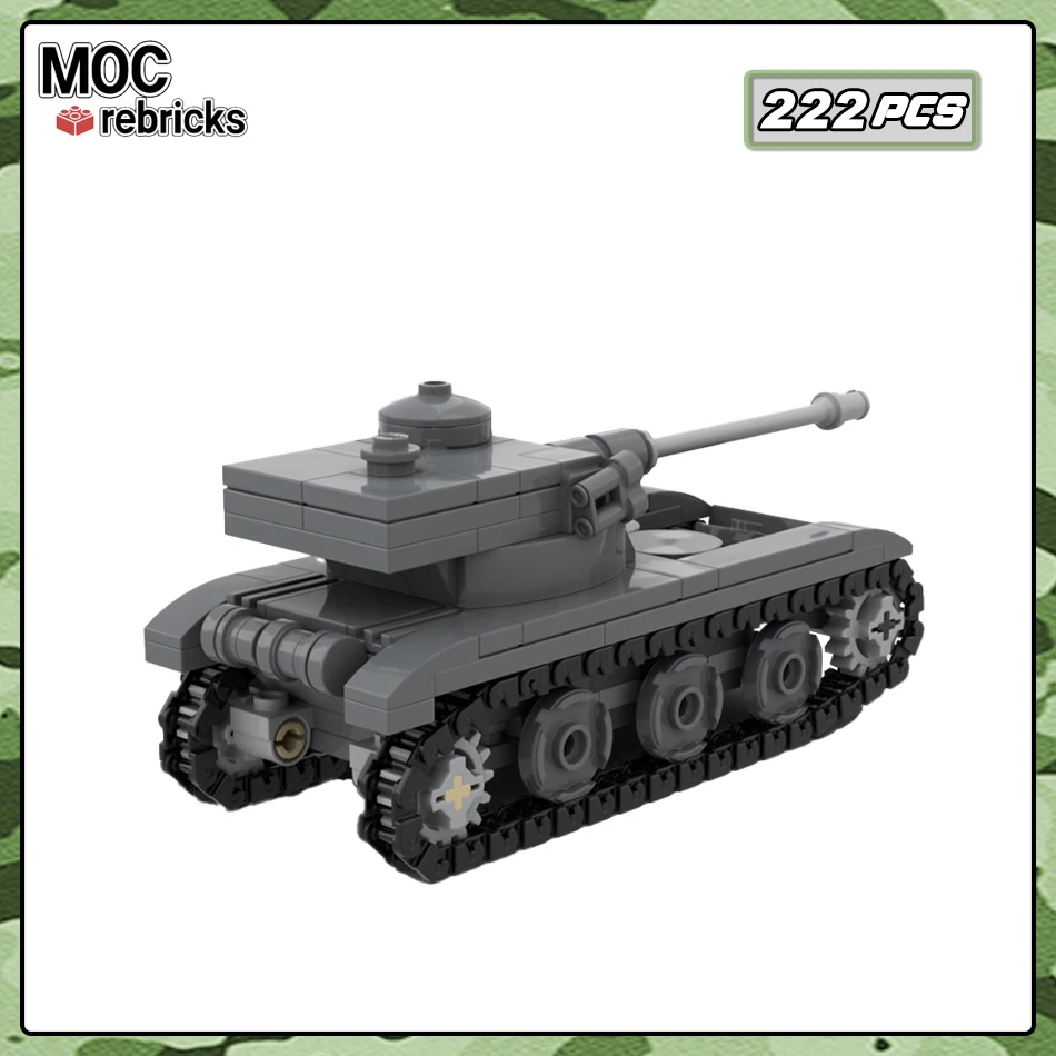 Light Tank Amx-13 Building Blocks Army Armored Vehicles Model Assembly Small Particle Bricks Display Toy Kids Educational Gift