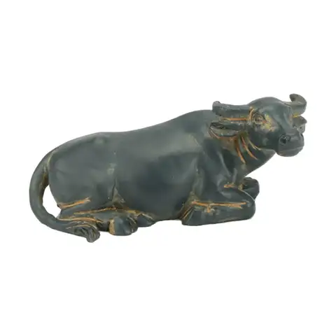 Buffalo Figurine Cow Ornaments Buffalo for Corridor Indoor Outdoor Tabletop