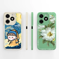 Tecno用バックカバーspark go、lovely、pretty、液体、耐久性、シンプル、ファッション、coque funda、2024