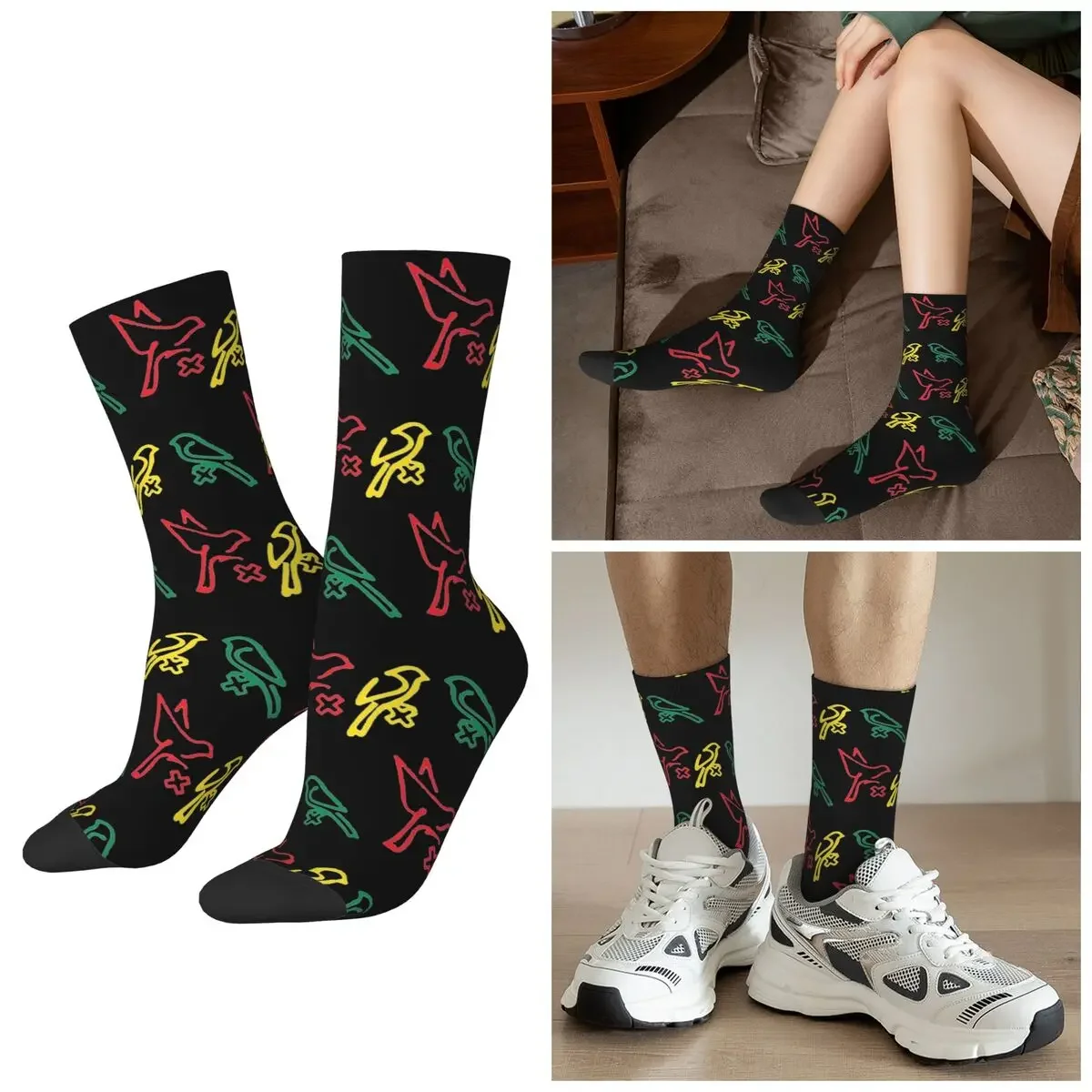 

All Seasons Ajax Bob Marley Socks Harajuku Crew Socks Casual Stockings for Men Women Valentine's Day Gifts