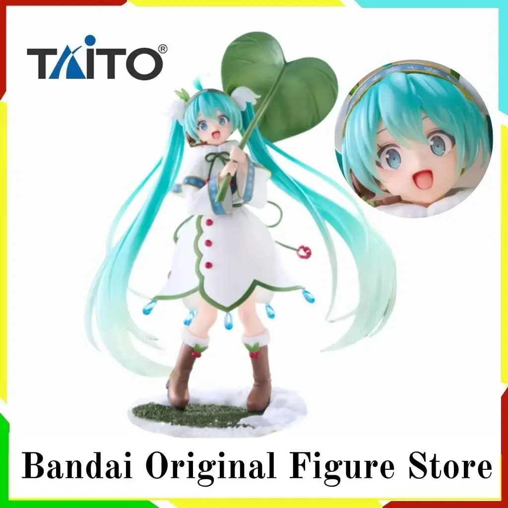 Original TAITO Hatsune Miku Anime Miku AMP+ SNOW MIKU ALL STARS 2015ver Action Figurine Toys PVC Model Figuarts Decoration