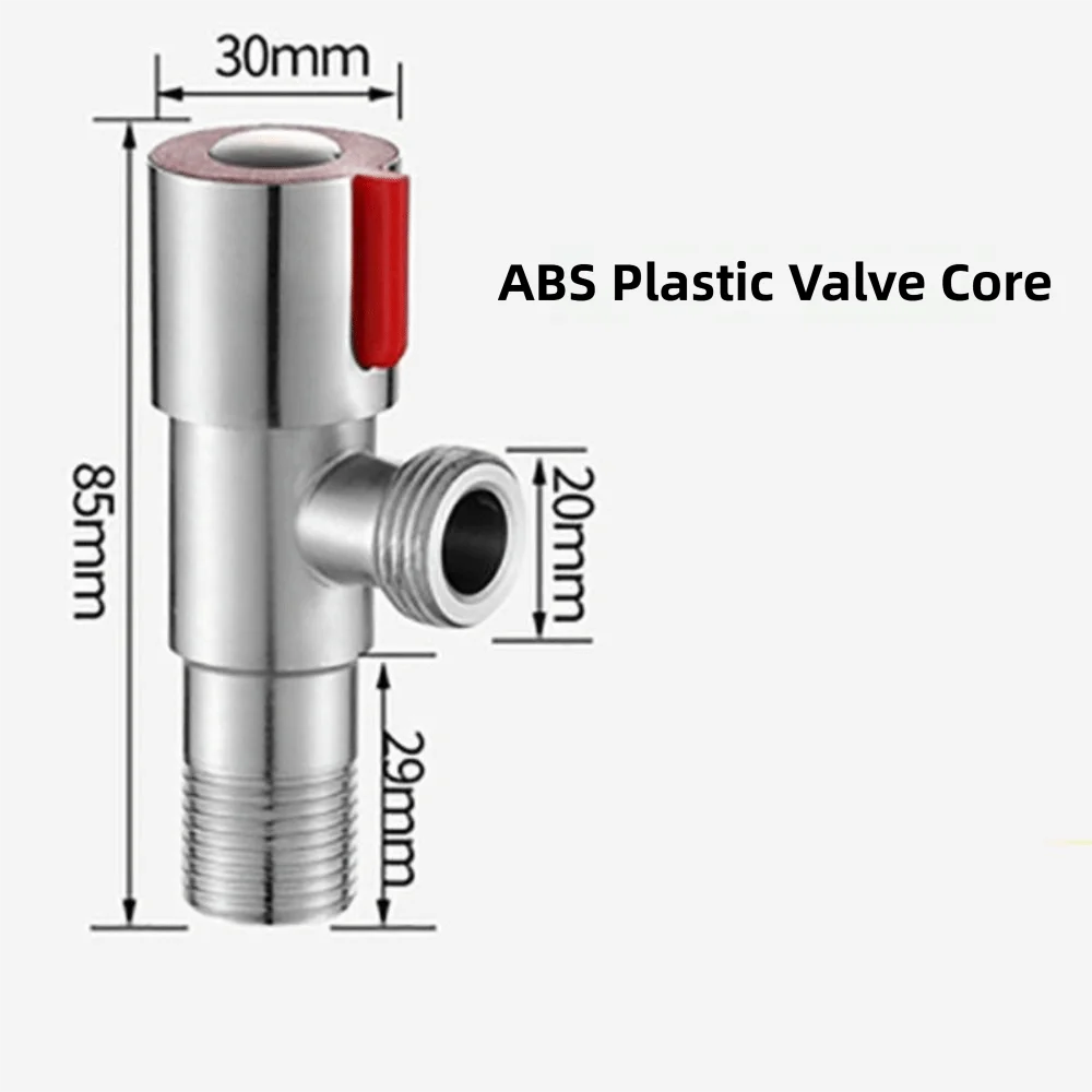 

Stainless Steel Triangle Valve Large Flow Drain Corrosion Resistant Hot And Cold Angle Valve Durable Bathroom Accessories