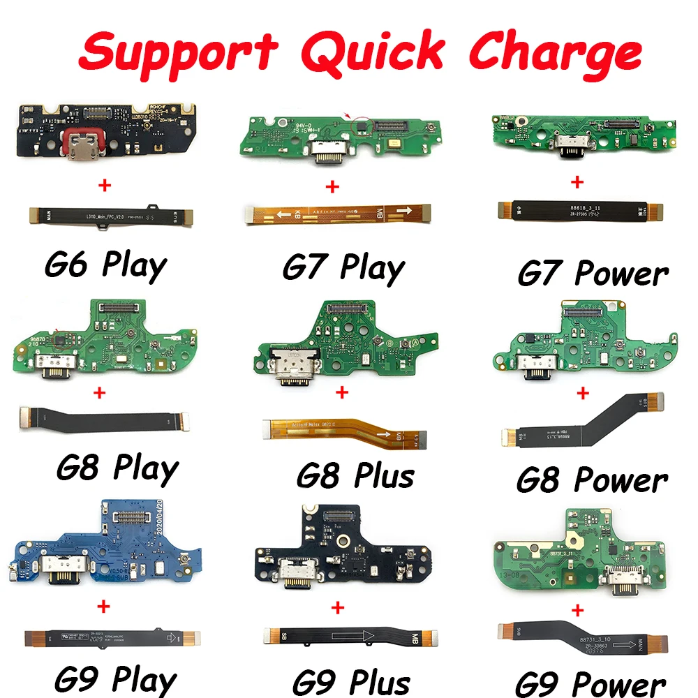 New For Moto G7 Power G9 G8 Play G8 Plus G41 G100 G71 USB Charging Port Dock Board Connector Main FPC Motherboard Flex Cable