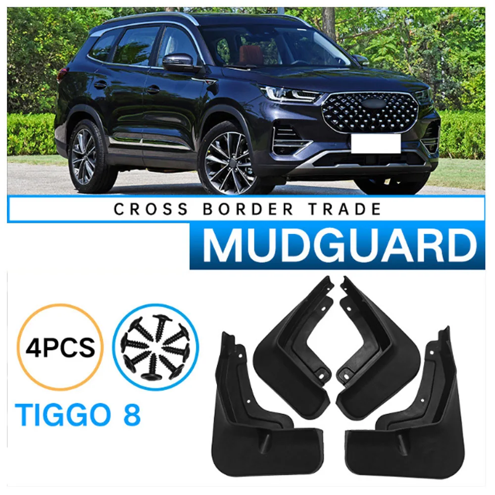 

Car Mudguards For Chery Tiggo 8 Pro 2023 2022 2021 ABS Mud Guards Fender Flare Mudflaps Exterior Parts Auto Accessories