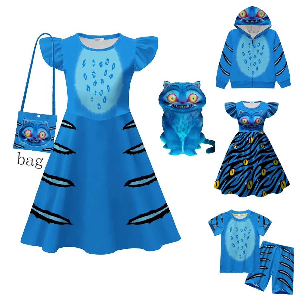 

Kpop Demon Hunters Costume Kids Kawaii Tiger Print Dress for 3-10Years Festival Children Carnival Masquerade Party Kids Clothes