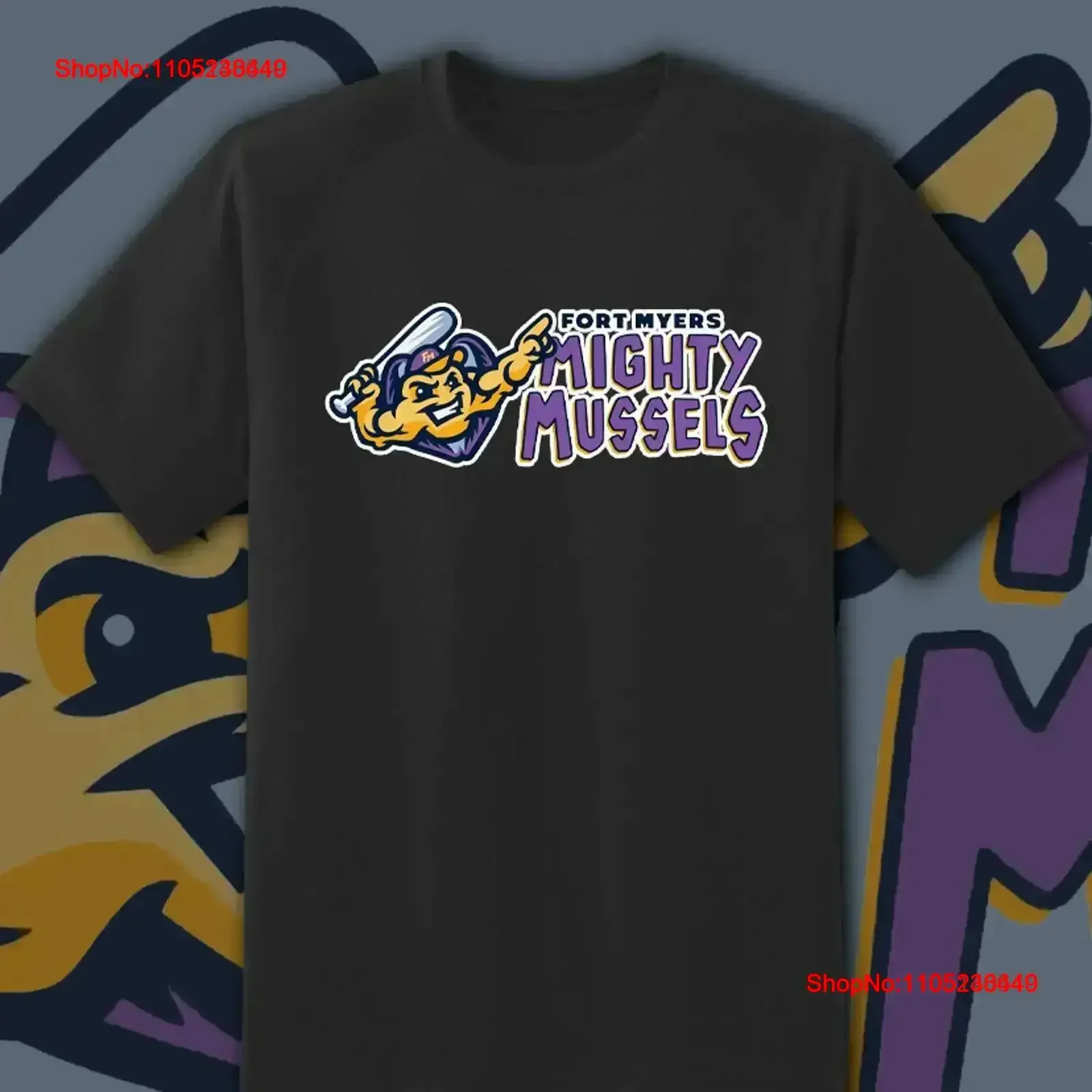 Fort Myers Mighty Mussels Milb Team Logo T Shirt Youth M Adult 6XL Fast Ship vintage Washed designer clothes Casual fashion